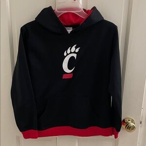 Kids Black and Red Cincinnati Bearcats Hoodie